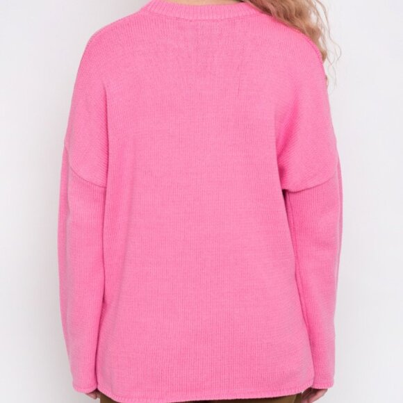 Lazy Oaf Women's Pink Bunny Funnel Neck Sweater🐰 Lazy Oaf - Picture 3 of 3
